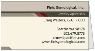 Finis Business Card